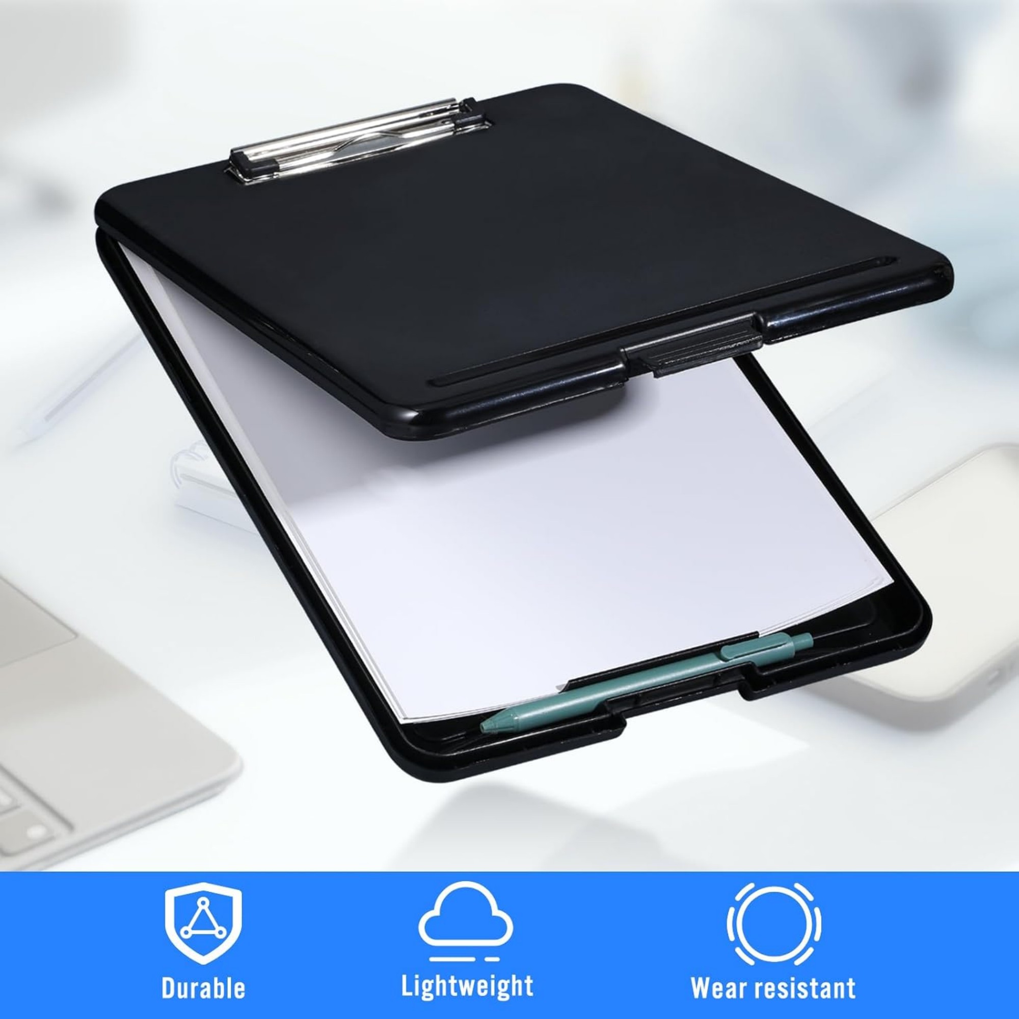 A4 Paper With Pen Holder Large Capacity Clipboards 16