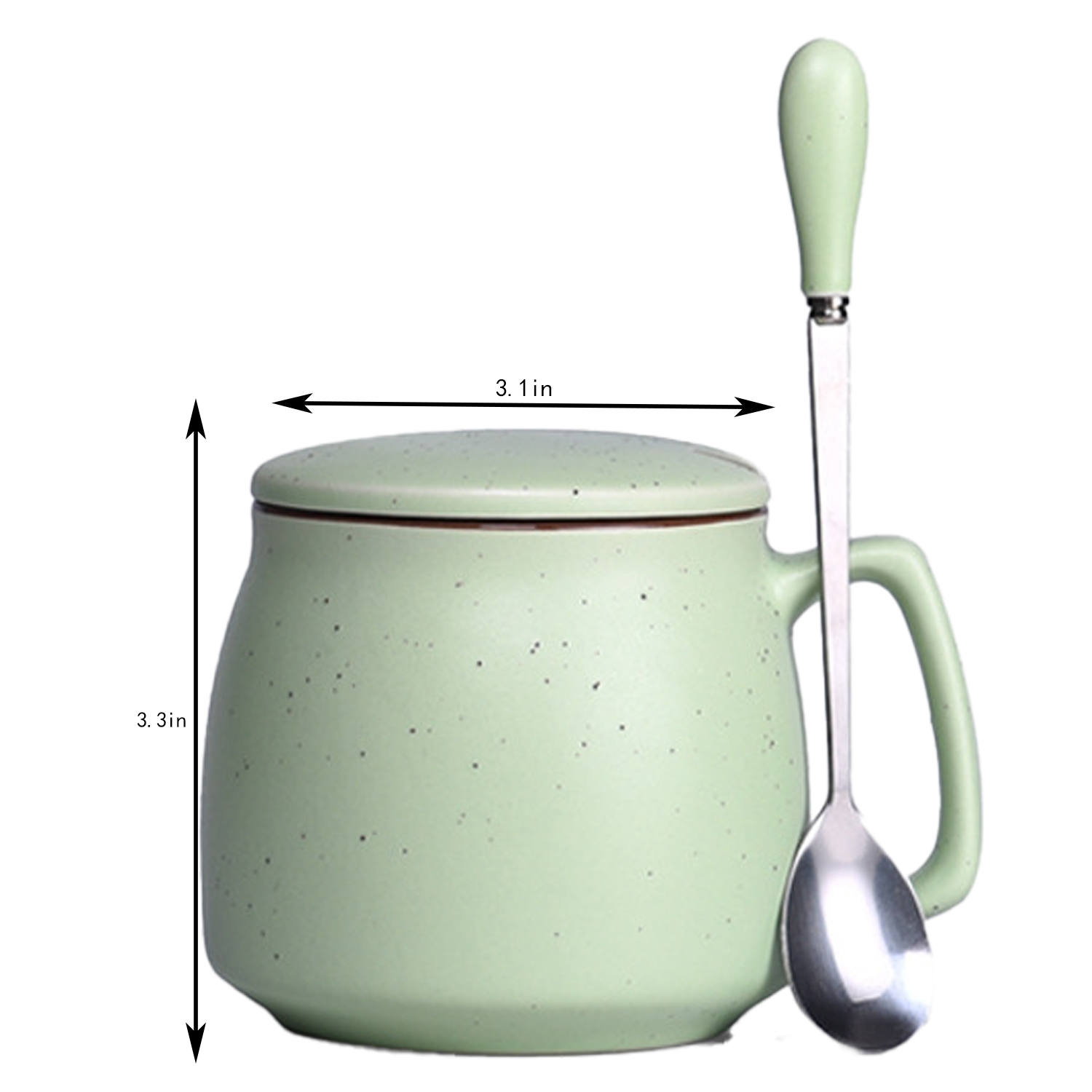12oz Spill Resistant Ceramic Mug w/ Spoon 2