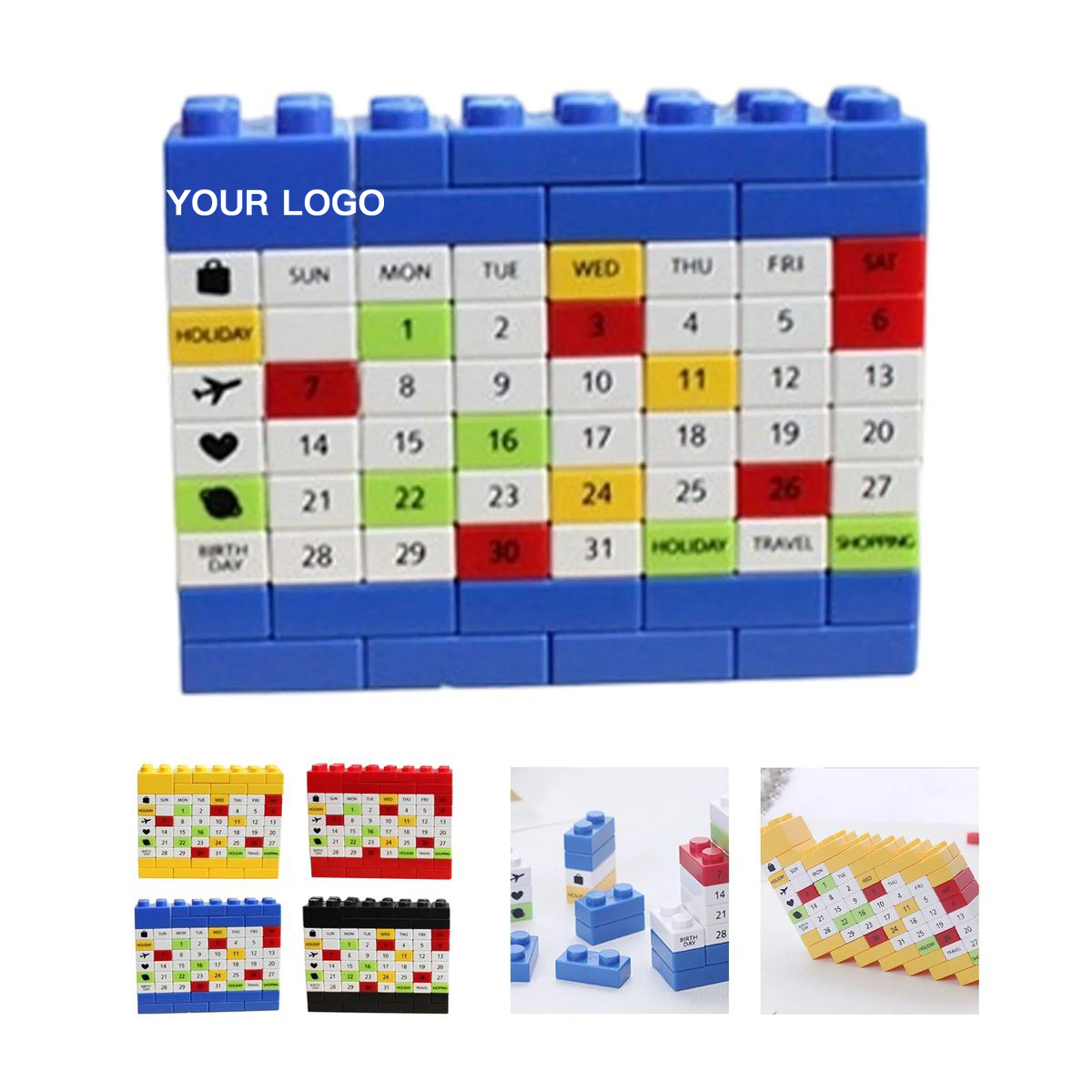 Modular ABS Desk Calendar with Reusable Blocks 4