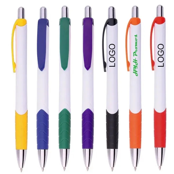 Custom Plunger Action Plastic Ballpoint Pens 2