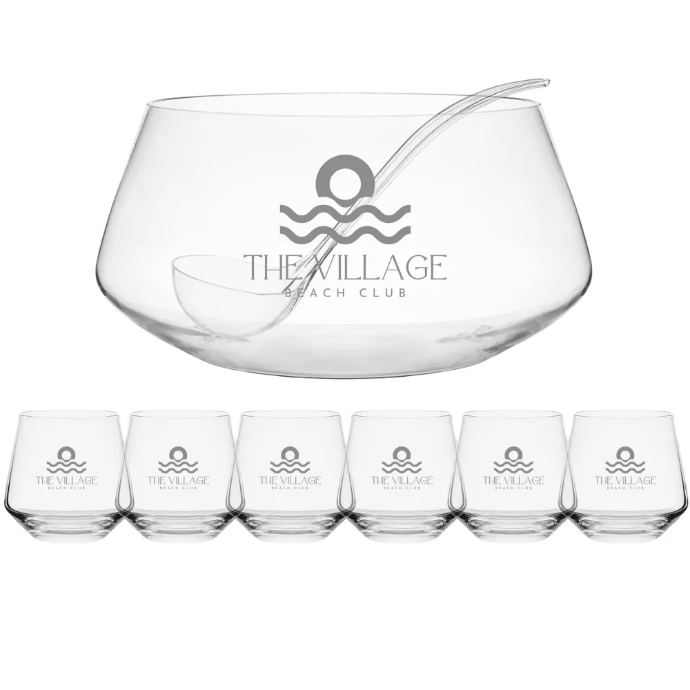 8-Piece Punch Bowl Set with Acrylic Ladle 5