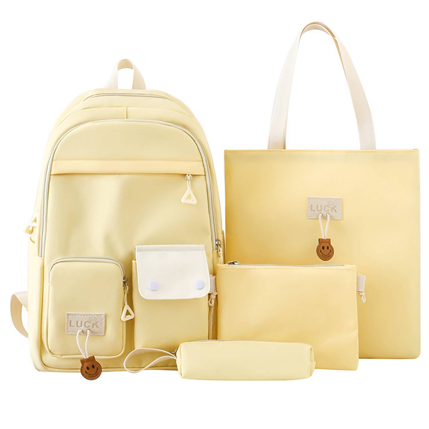 4 Pcs Large Capacity Nylon School Backpack Set 5