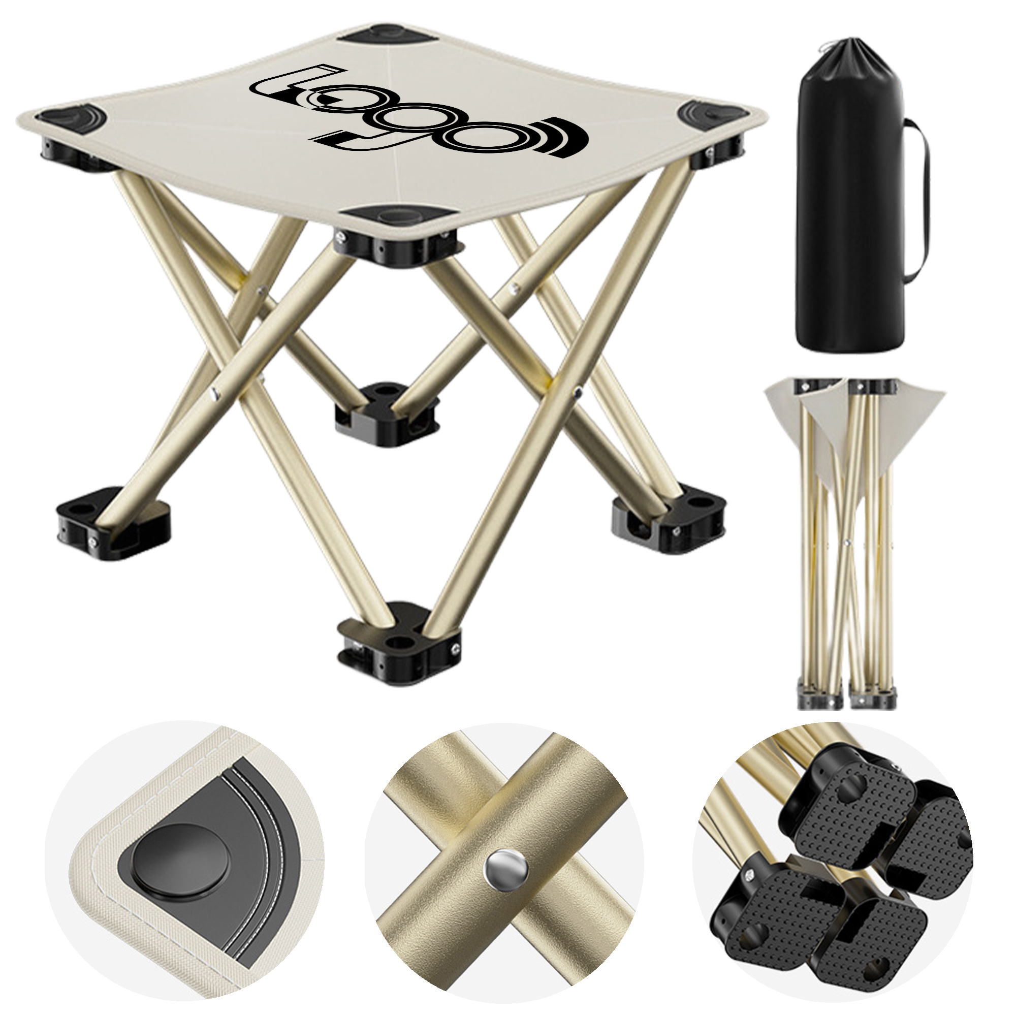 Heavy-Duty Foldable Stool for Outdoor Camping and Travel 1