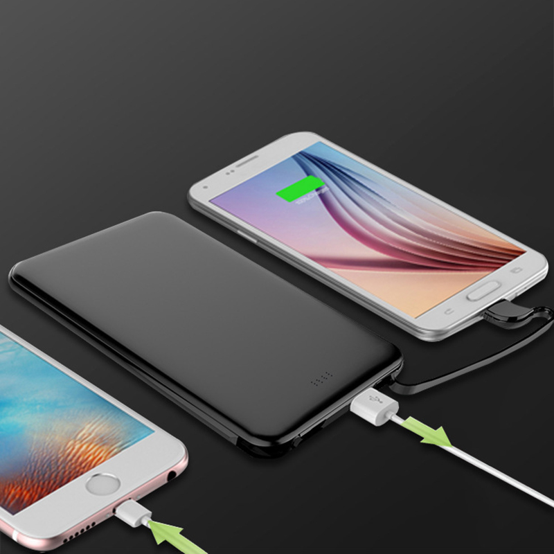 Portable Power Bank w/Built-in Cables 7
