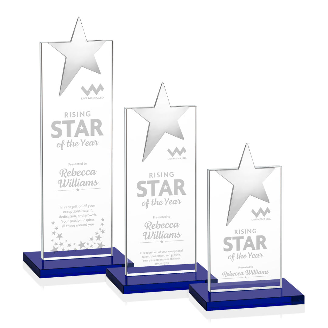Bryanston Chrome Star Award - Blue