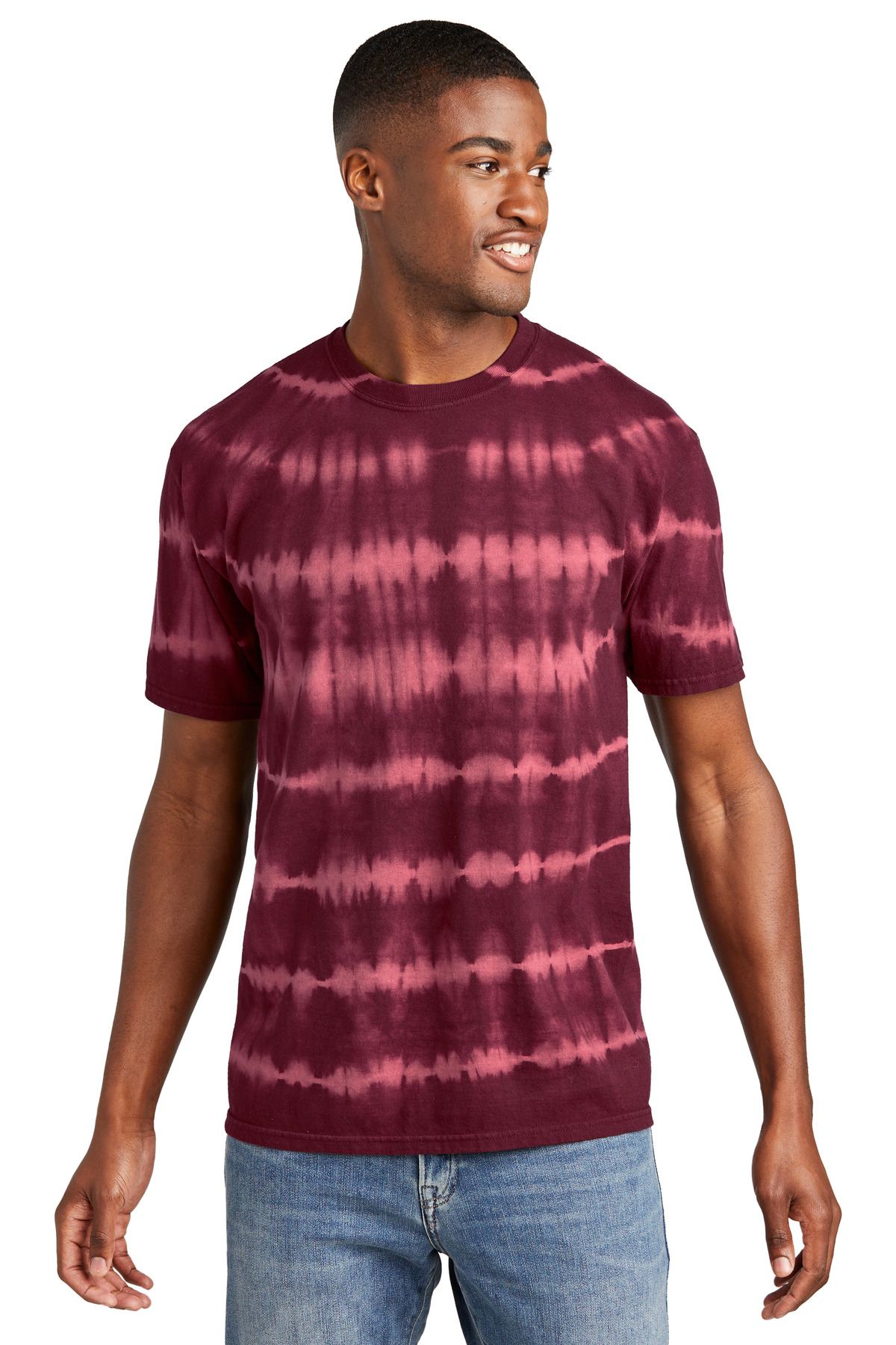 Port & Co Allover Stripe Tie-Dye Tee PC142 5