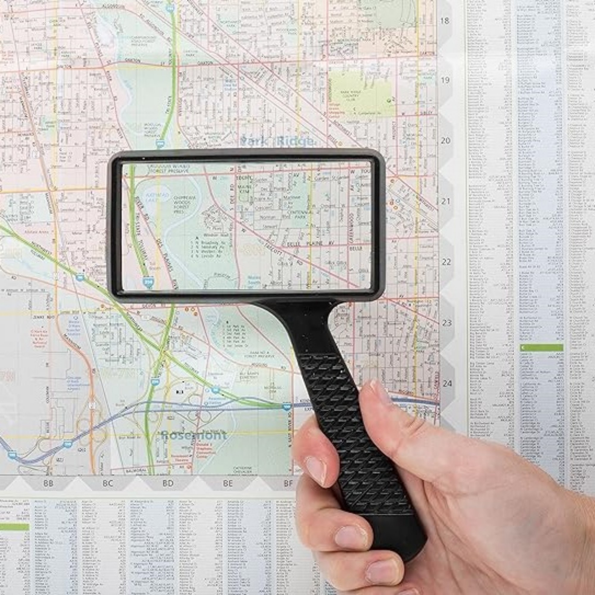 3X Rectangular Handheld Magnifying Glass 1
