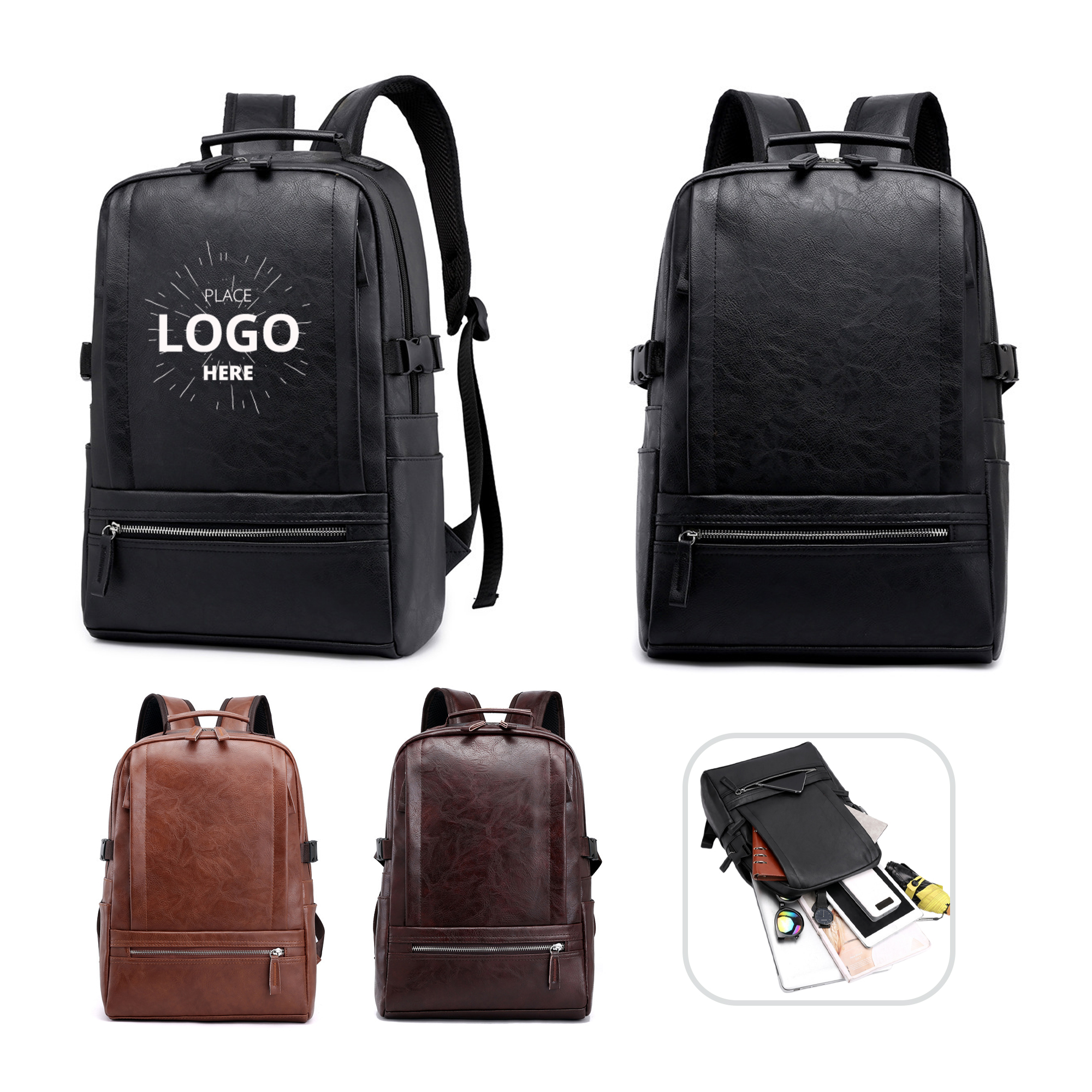 High Quality PU Leather Backpack 2