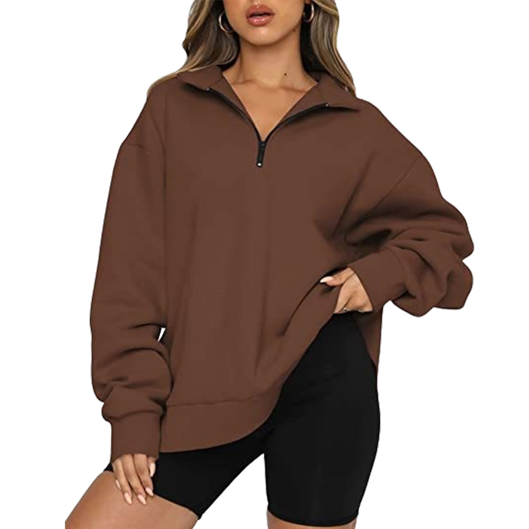 Women's Fleece Pullover With Quarter Zip 7