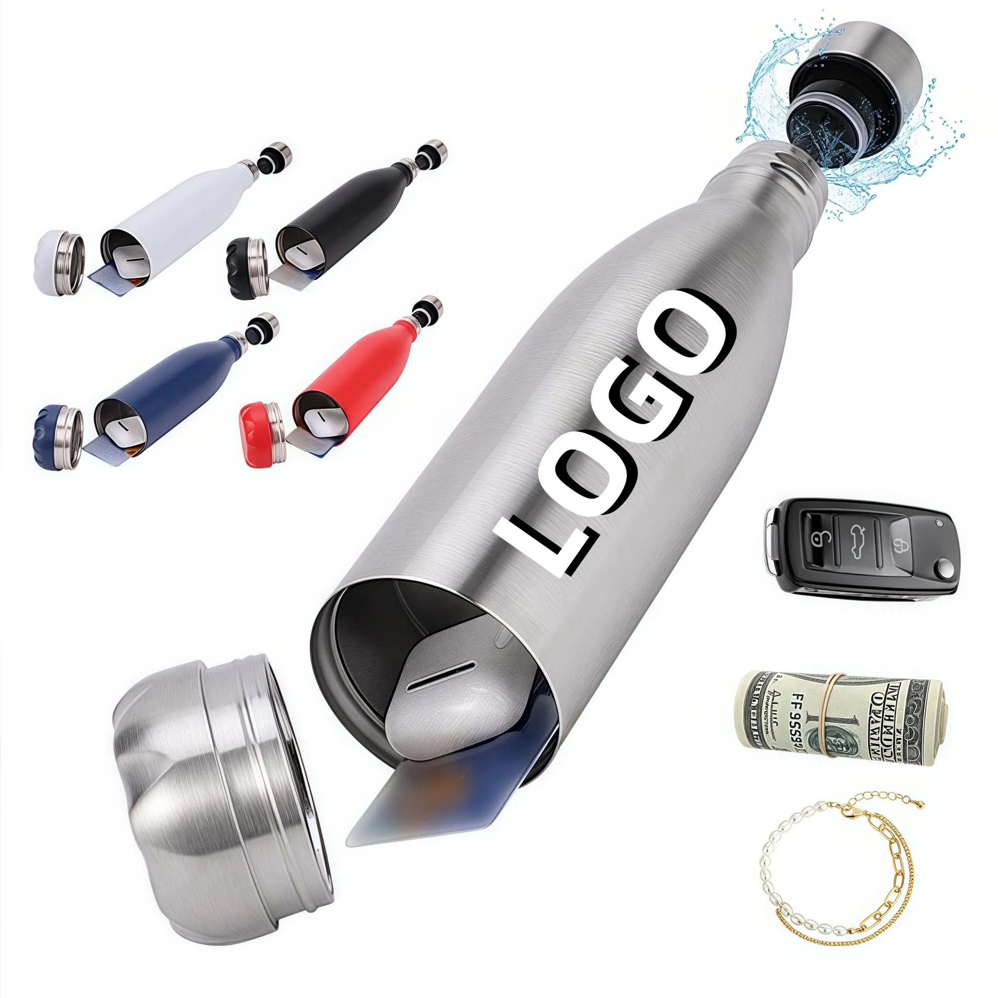 Detachable-Bottom Outdoor Storage Stainless Steel Thermos, custom water bottle with logo imprint 3