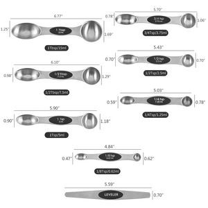 Premium Stainless Steel Measuring Spoon Set 16