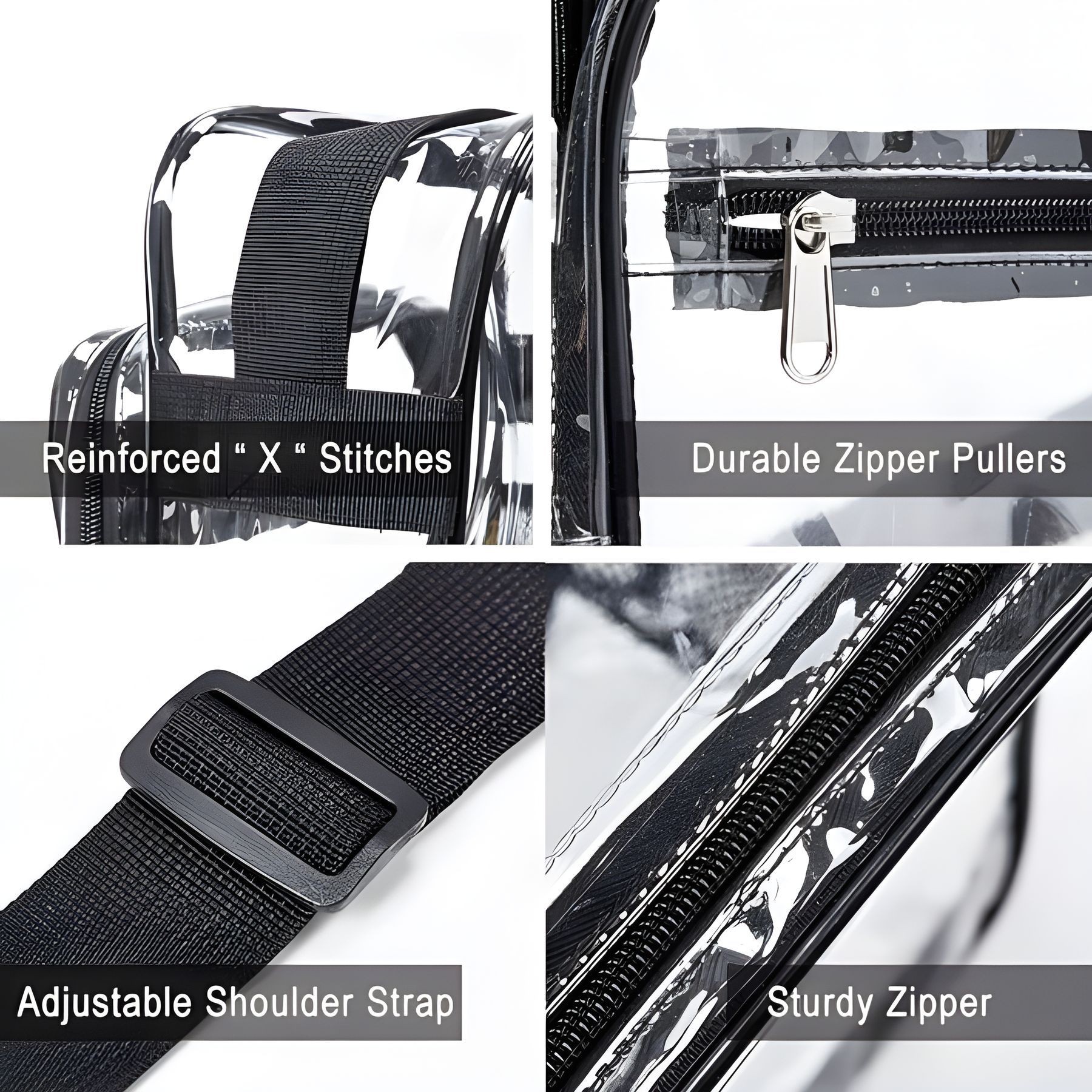 Stadium Approved Clear Crossbody Messenger Shoulder Bag 12