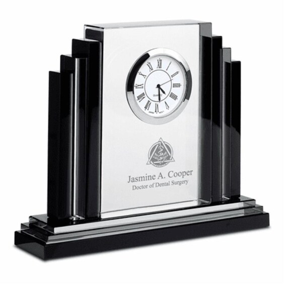 Black Crystal Roman Numero Clock 3