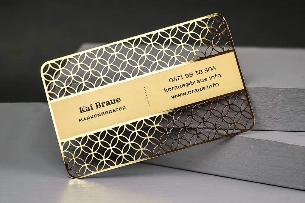 Brass Finish Business Cards 23