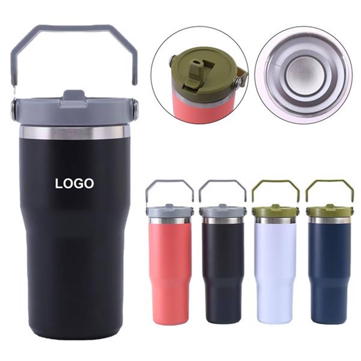 Stainless Steel Tumbler with Straw