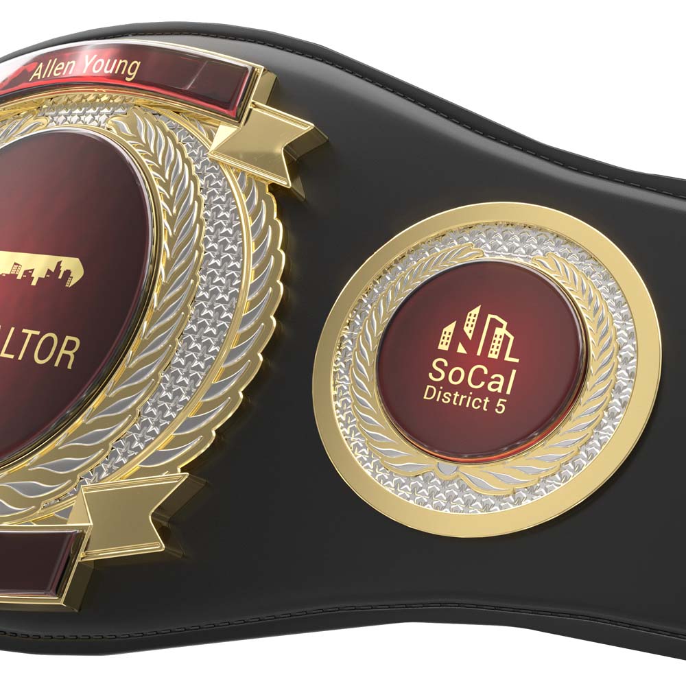 Championship Belt With Medallions And Name Plates 5