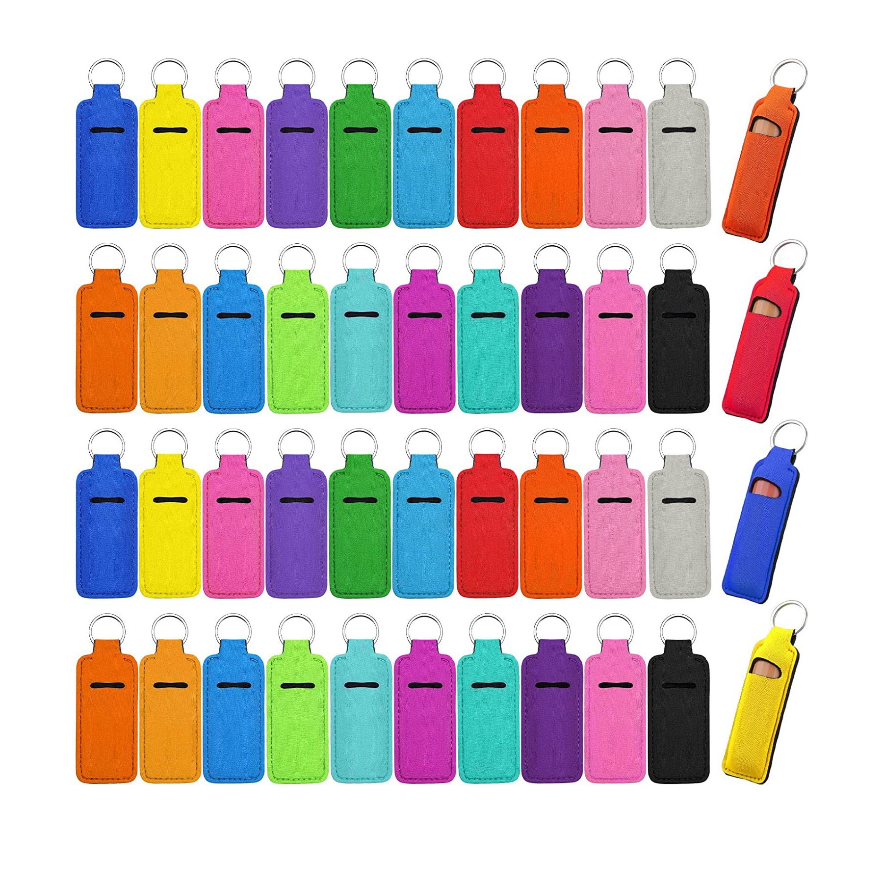 Neoprene Lip Balm Sleeve Key Chain (direct import) 3