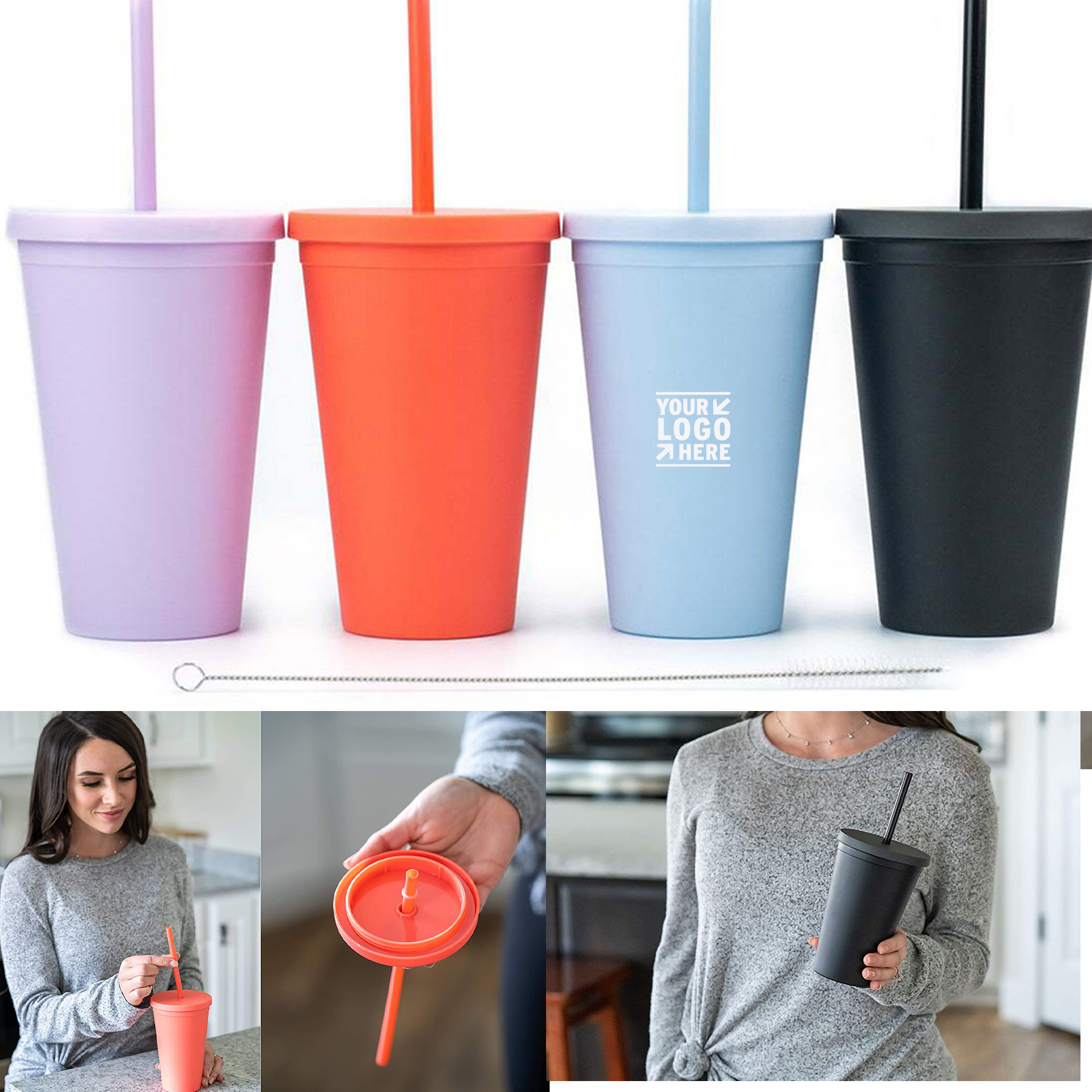 16 oz Colored Acrylic Cup
