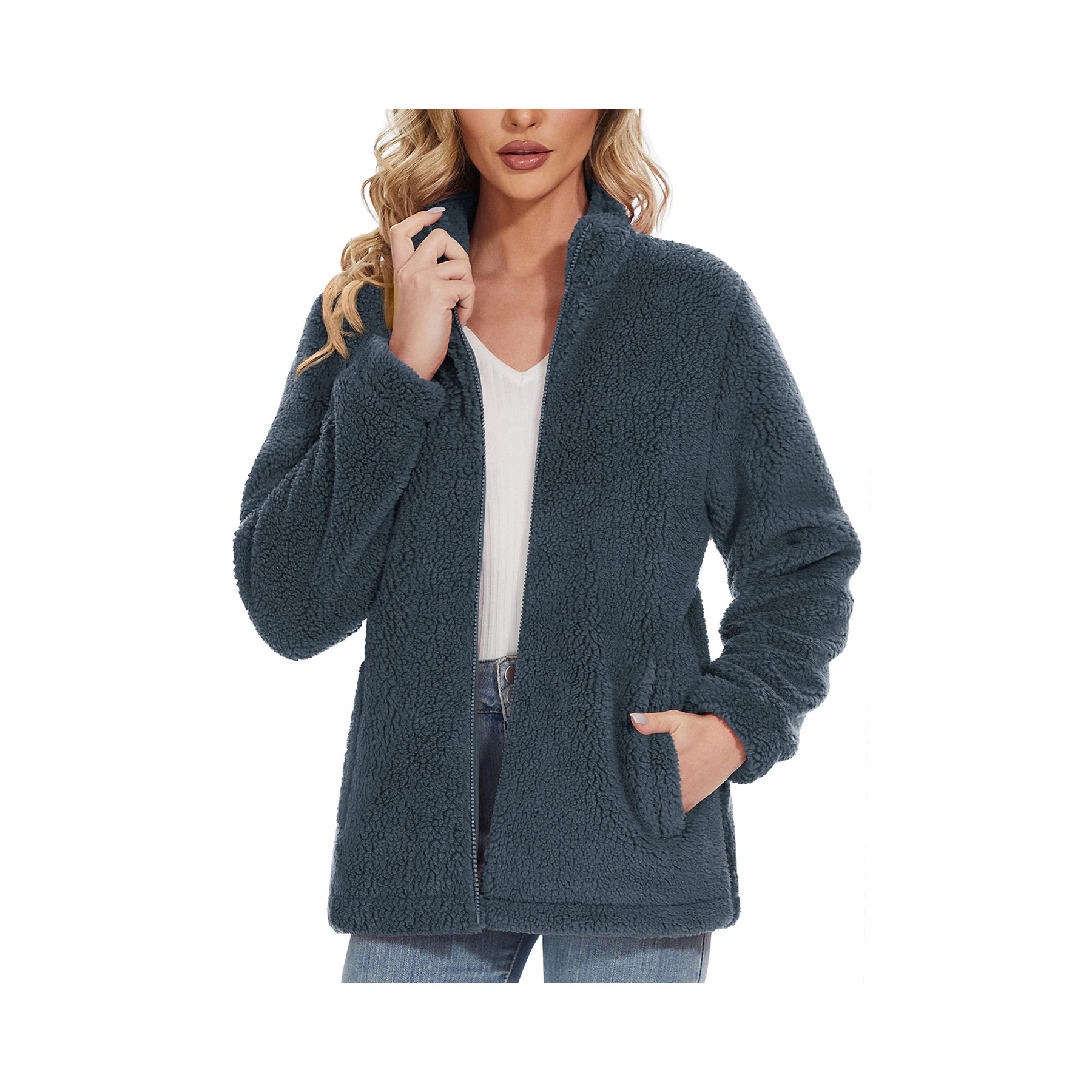 Sherpa Fleece Full Zip Jacket 10