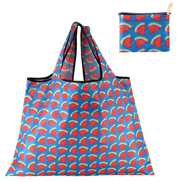 Full Color Jumbo Reusable Foldable Grocery Bags 8