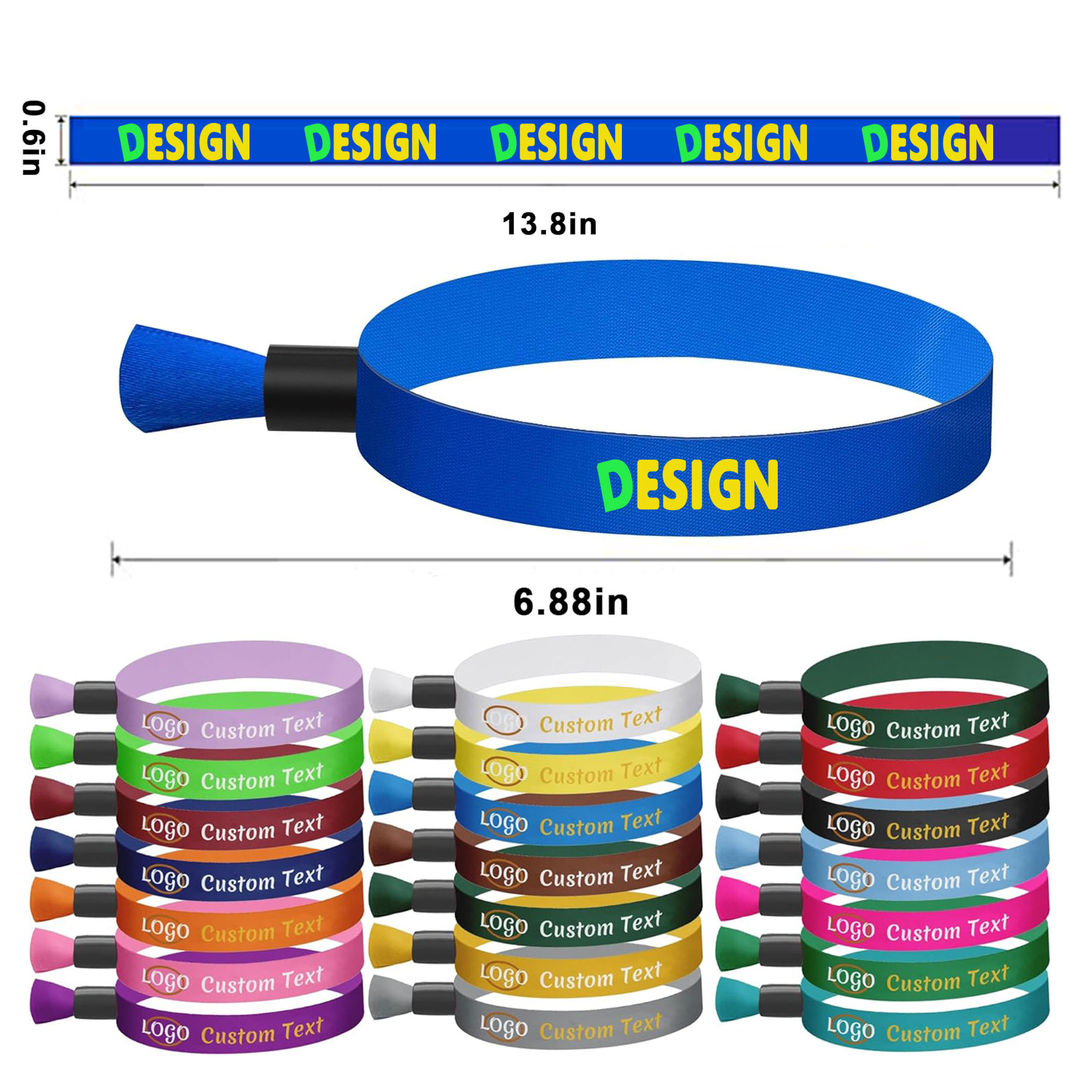 Personalized Event Polyester Wristbands 2
