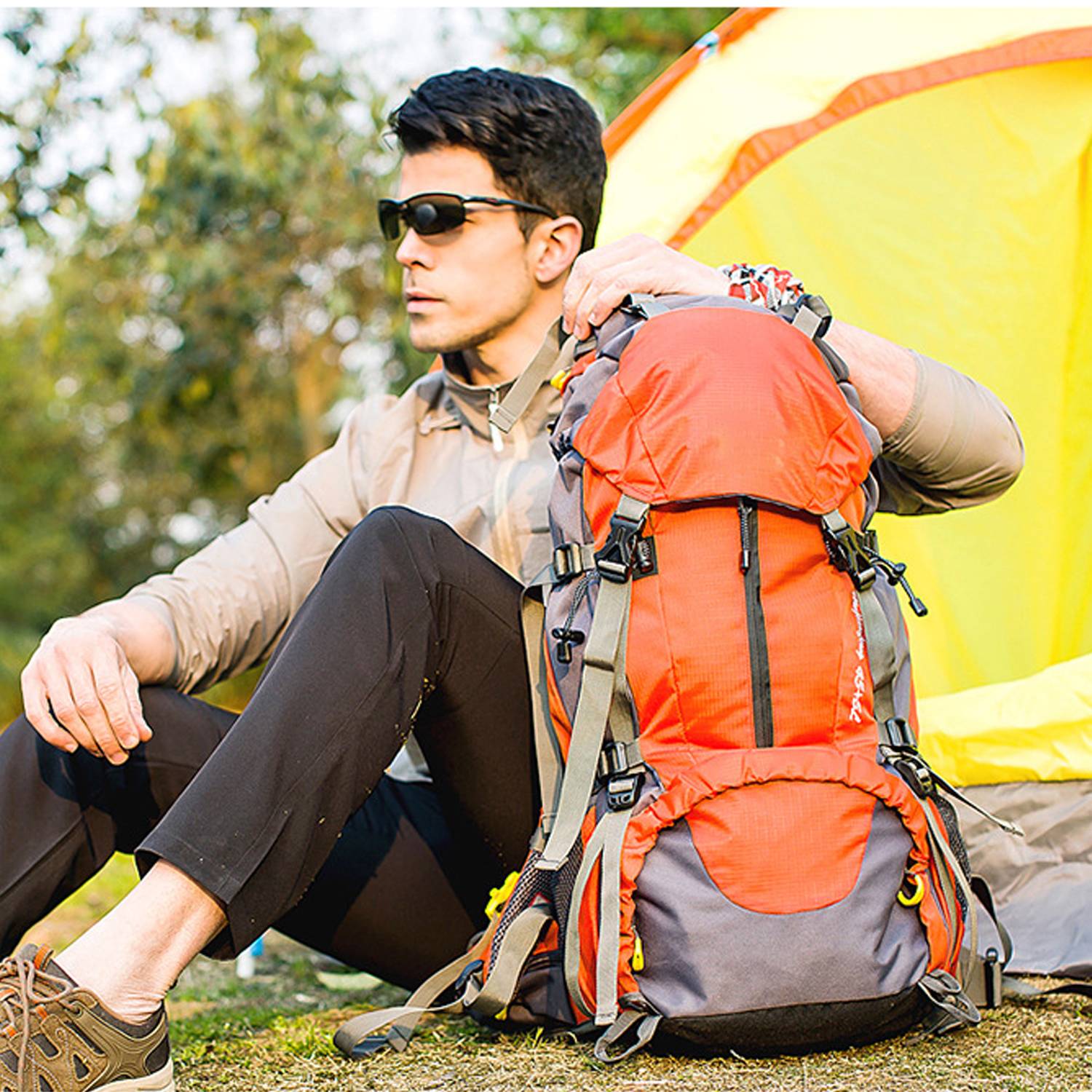 Outdoor Hiking Trips High Capacity Nylon Waterproof Backpack 2