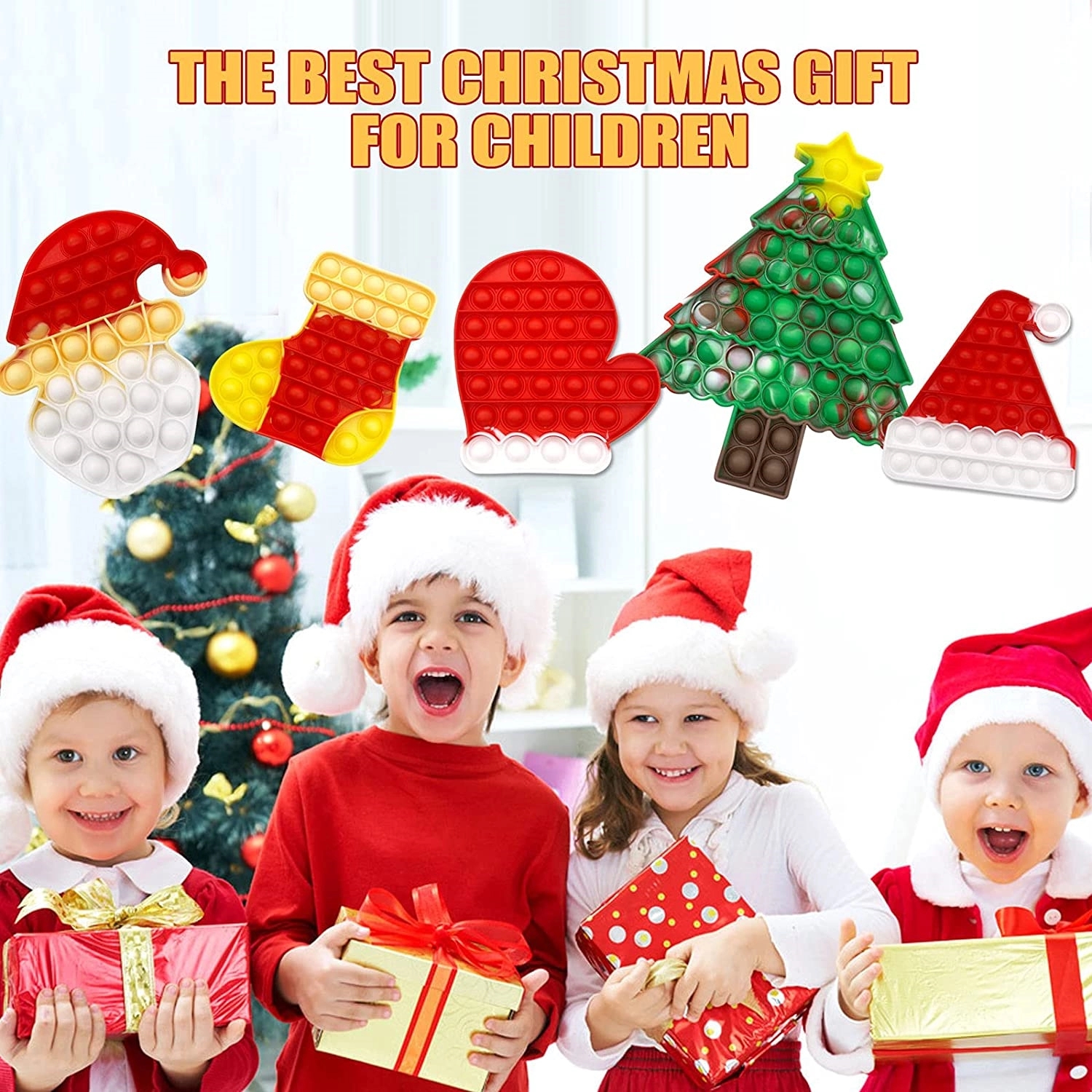 Push Bubble Pops Fidget Sensory Antistress Kid Christmas Toy 7
