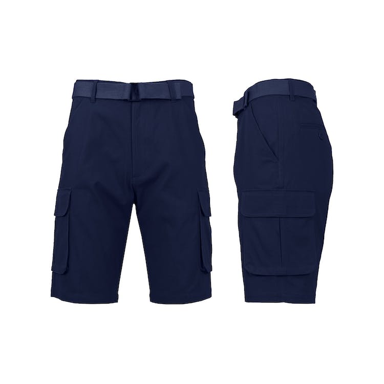 Men's Belted Cargo Shorts - Navy Sizes 30-42 2