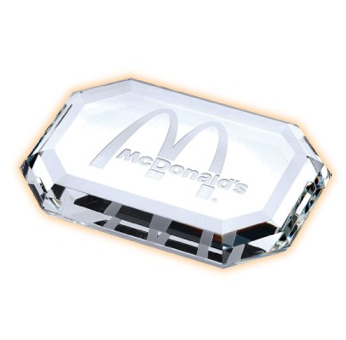 Rectangular Optical Crystal Paperweight 1