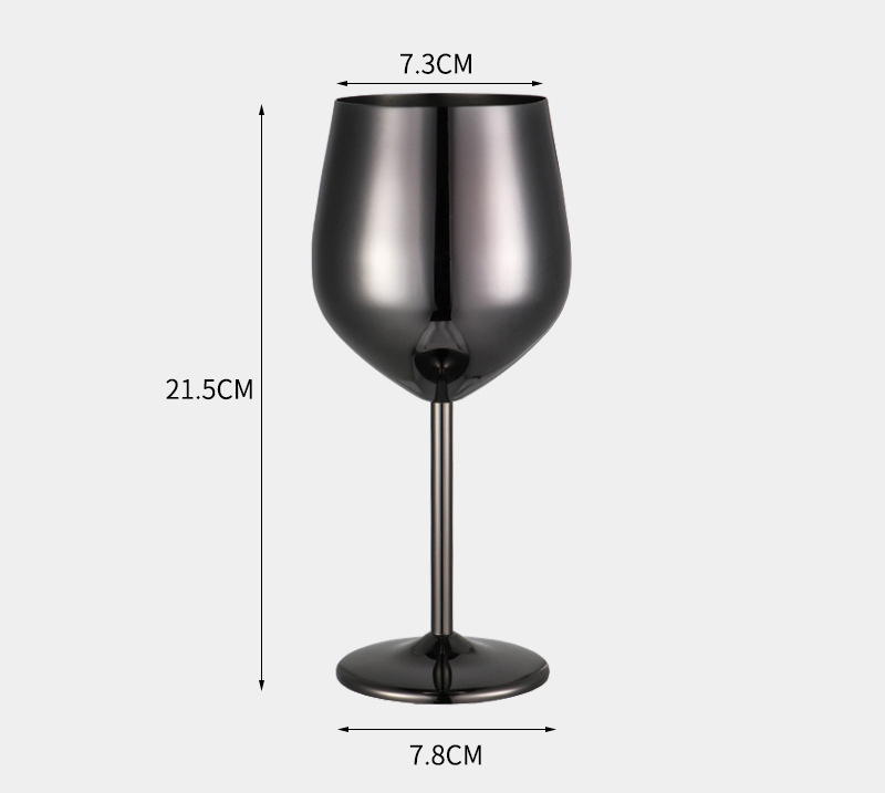18.5oz PG Stainless Steel Stem Wine Goblet Glass 4