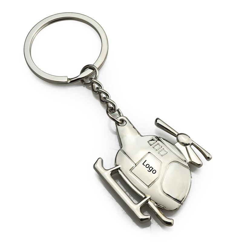 Mini Helicopter Metal Keychain 9