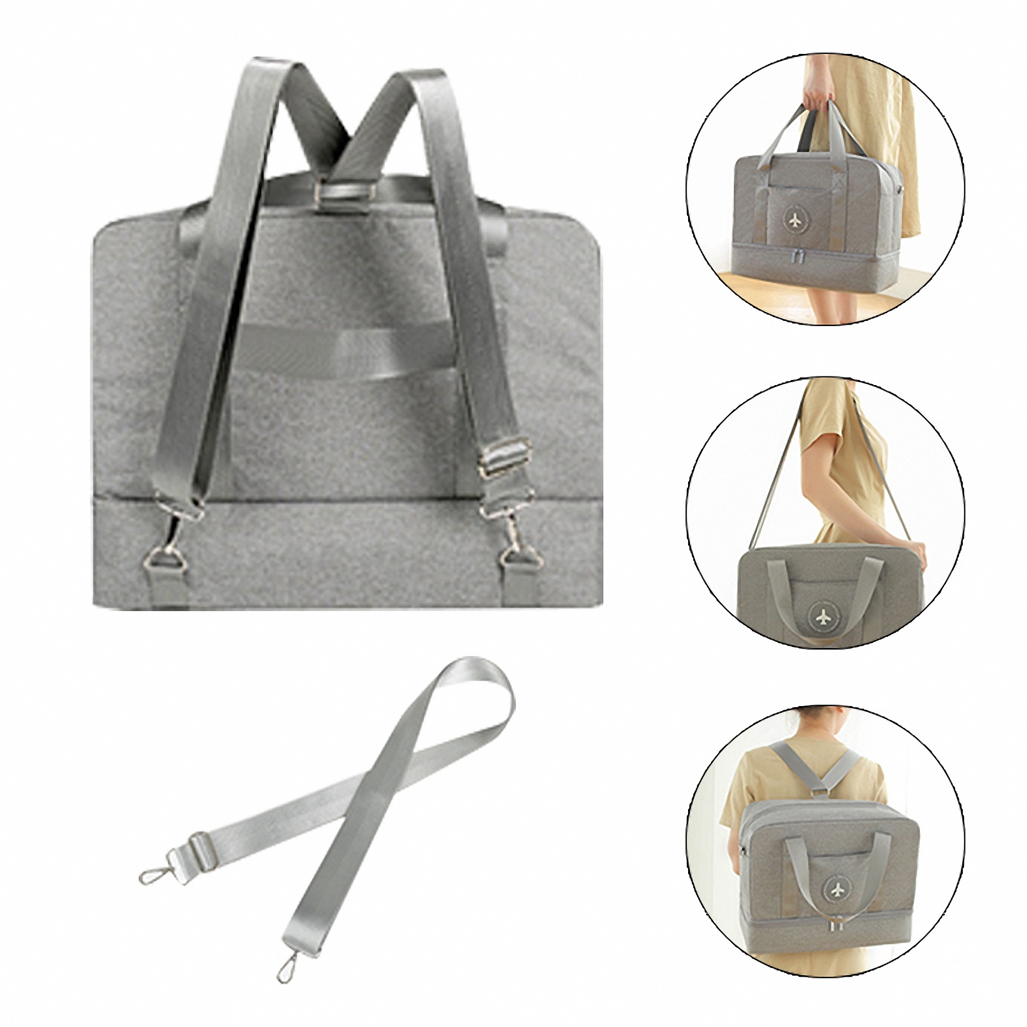 Wet and Dry Tote Bag with Shoe Compartment 5
