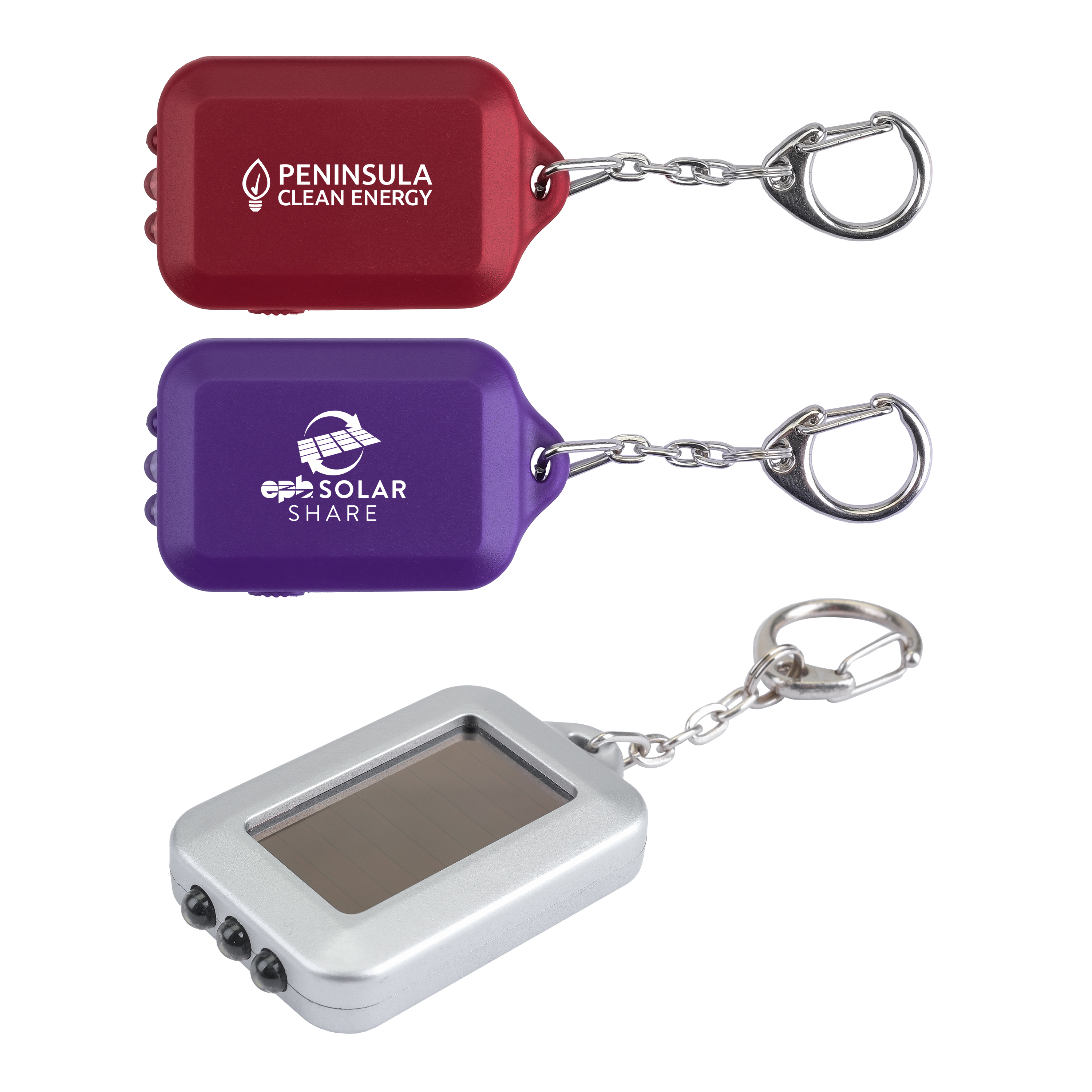 Solarian 3-LED Solar Flashlight Keychain 6