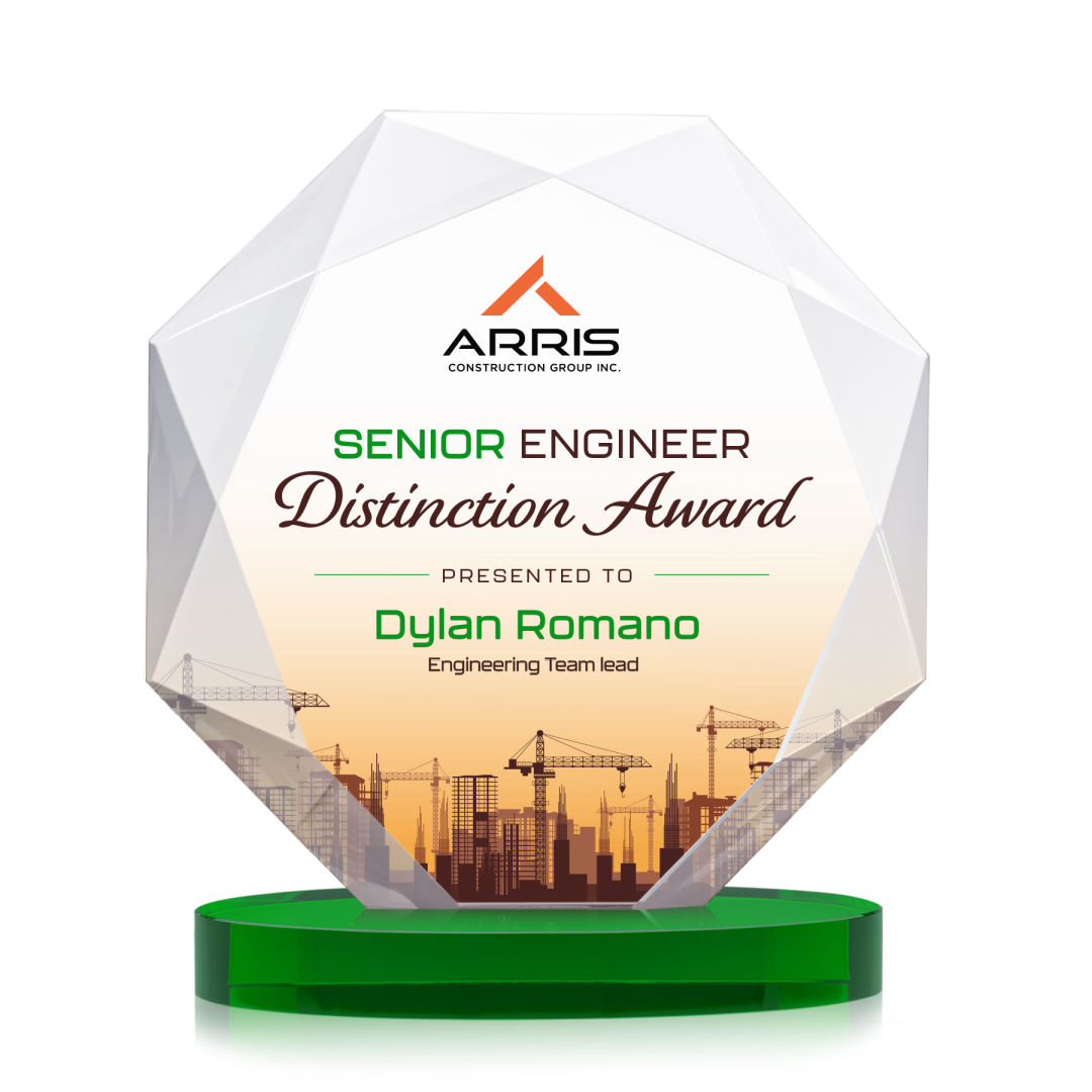 Kitchener VividPrint™ Award on Alberton Base - Green