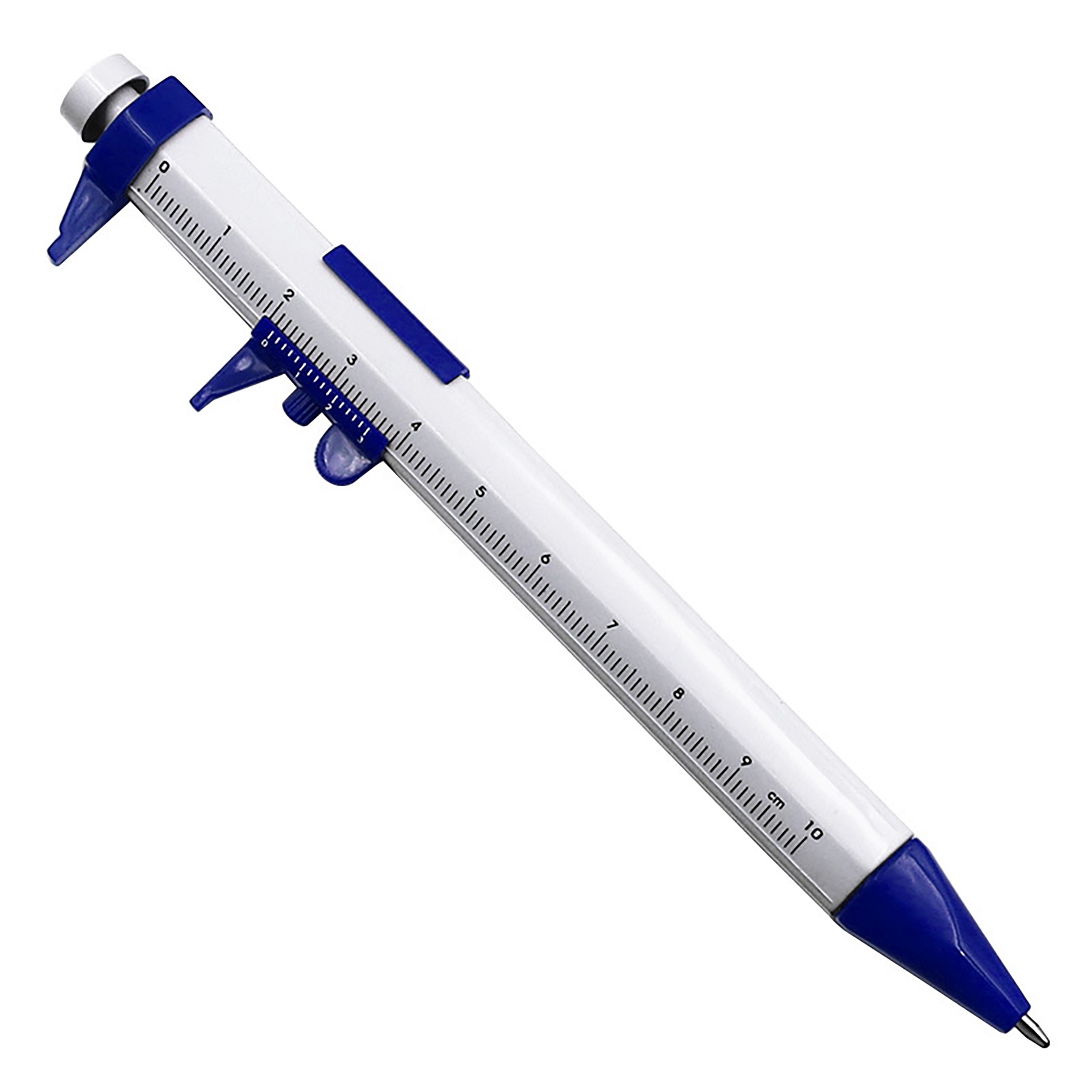 2-In-1 Caliper Type Push Action Ballpoint Pen 2
