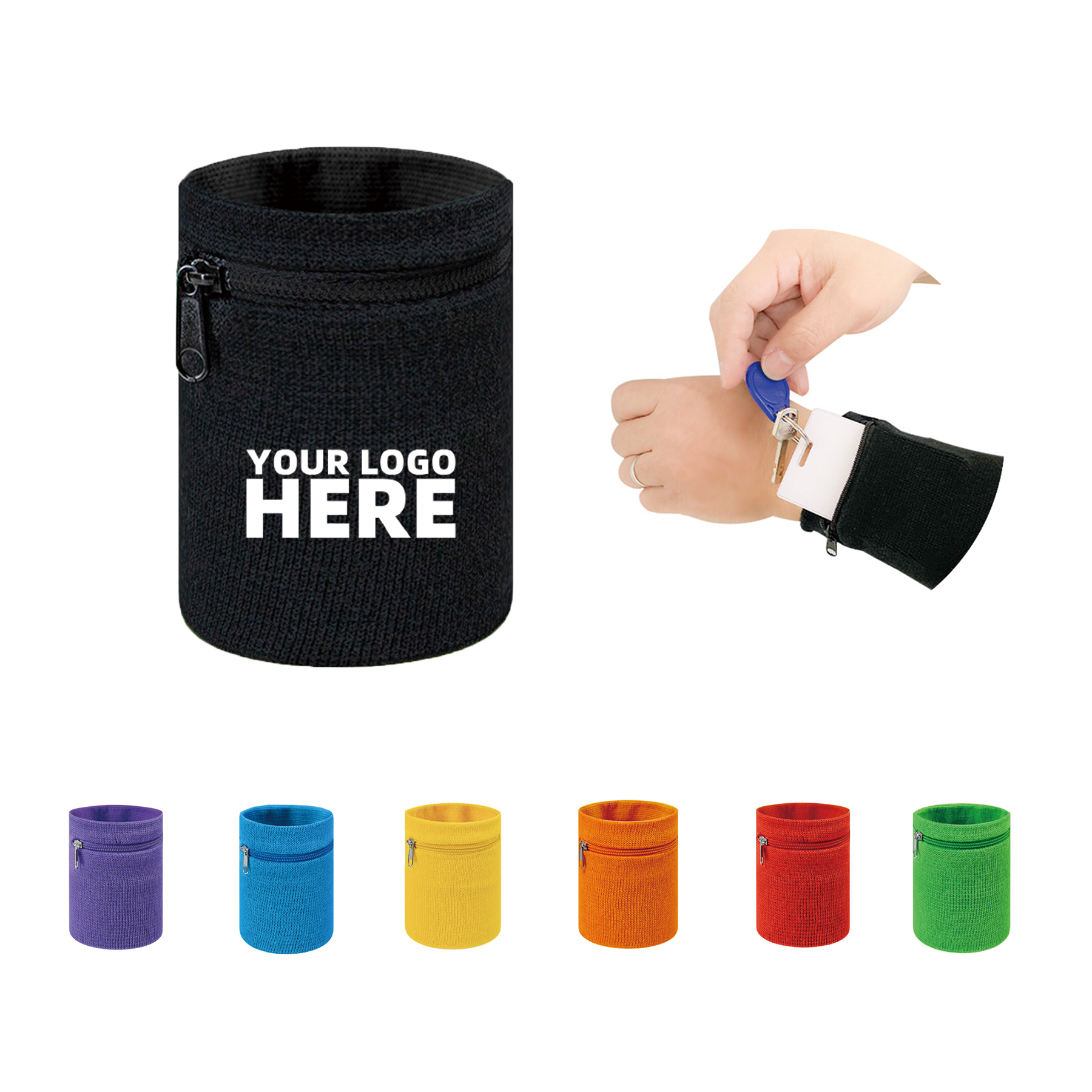 Multifunctional Zipper Sports Wristband 1