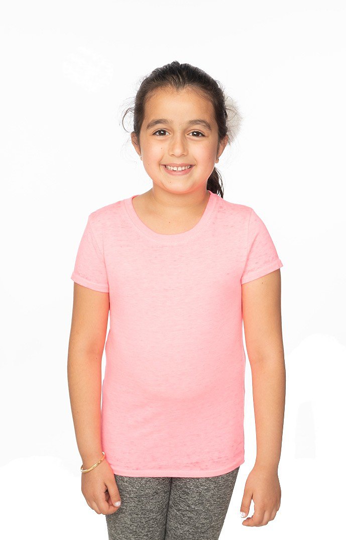 Youth Burnout Wash Short Sleeve Girls Tee 4