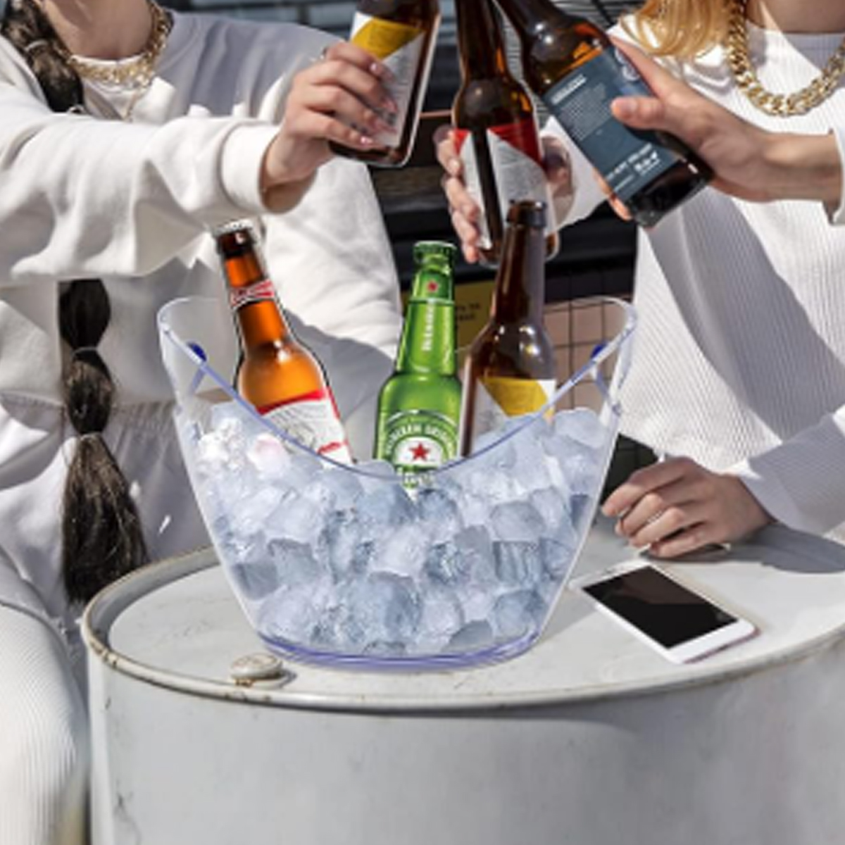 Acrylic Beverage Ice Bucket with Parties and Bars 6