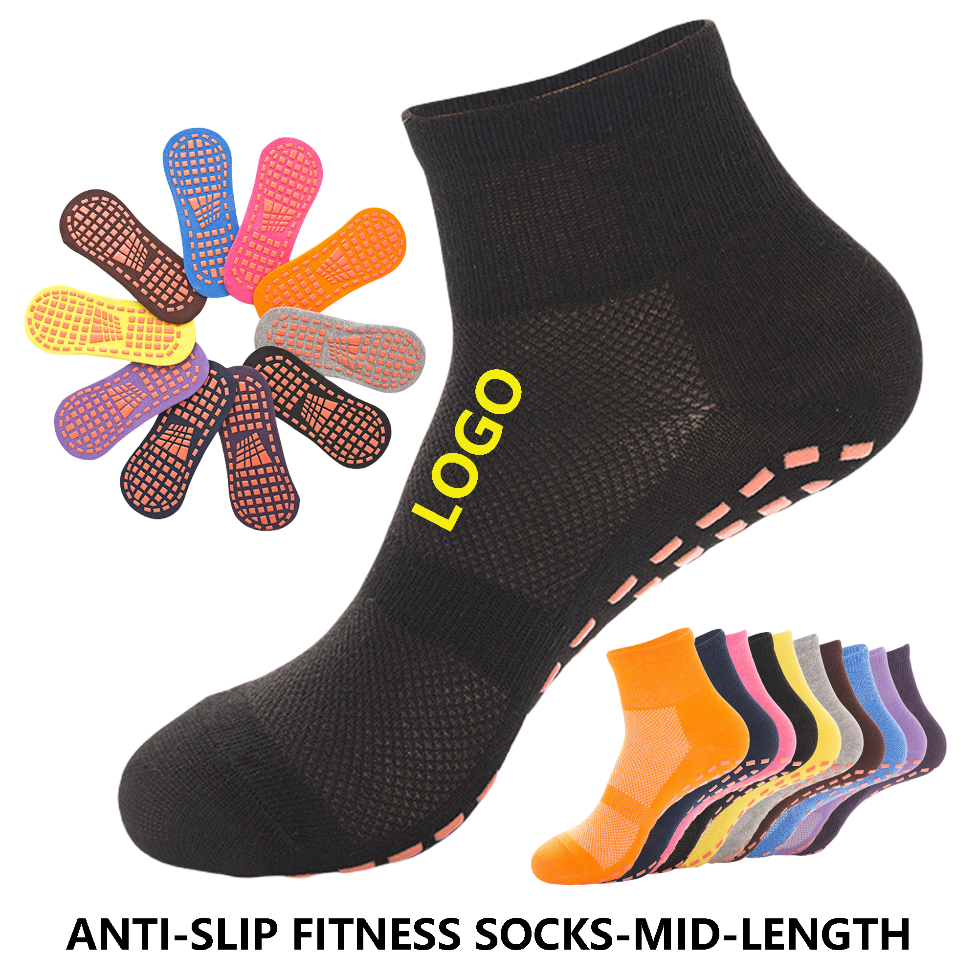 Moisture - Wicking Anti - Slip Socks for Gym & Play Areas & hospital 2