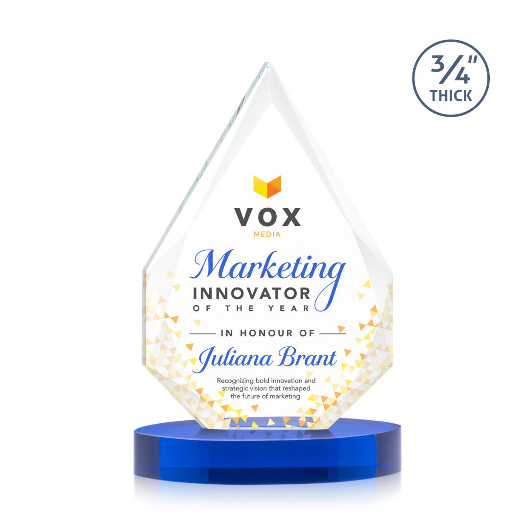 Hawthorne VividPrint™ Award on Alberton Base - Blue 6