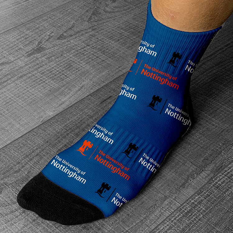 "SPORTY" Color Sublimation Low-Cut Ankle Crew Socks in Men's & Women's Size (SOCK12-M Men / SOCK12-W 13