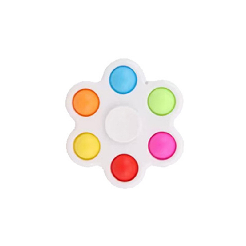 Six Bubble Flower Fidget Push Pop Spinner 11