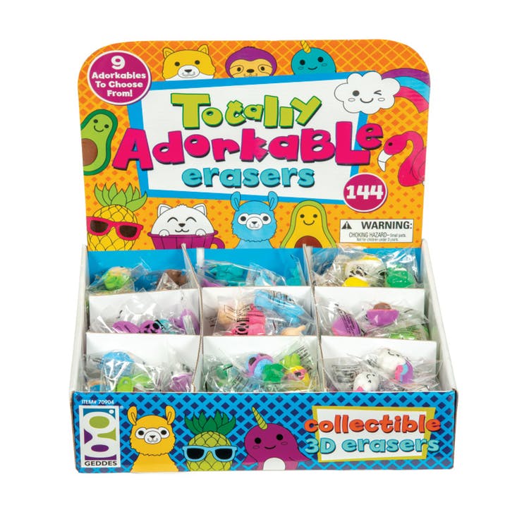 Collectible 3D Erasers - Assorted 1.5" 1
