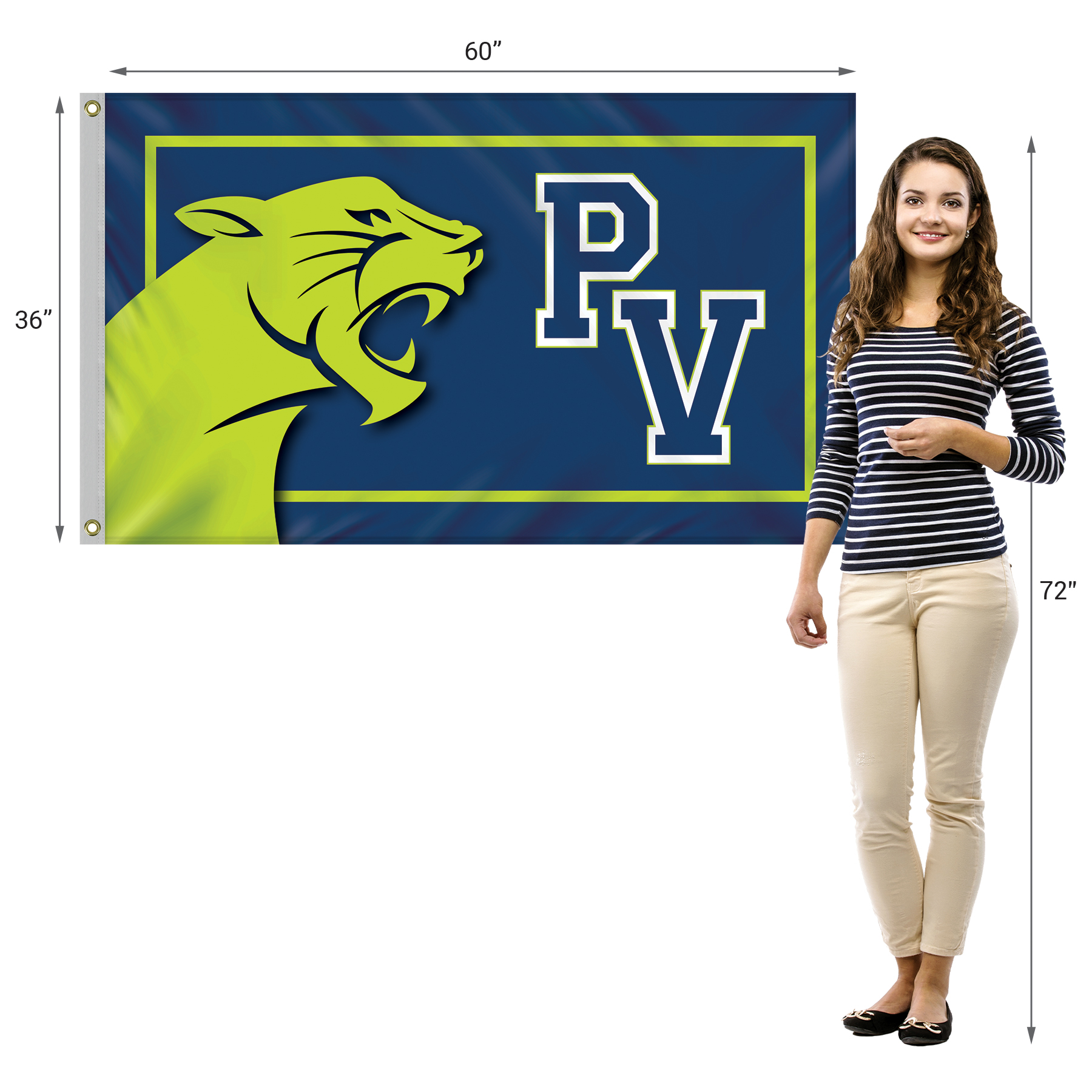 3' x 5' Digitally Printed Single Reverse Spun Polyester Flag 4