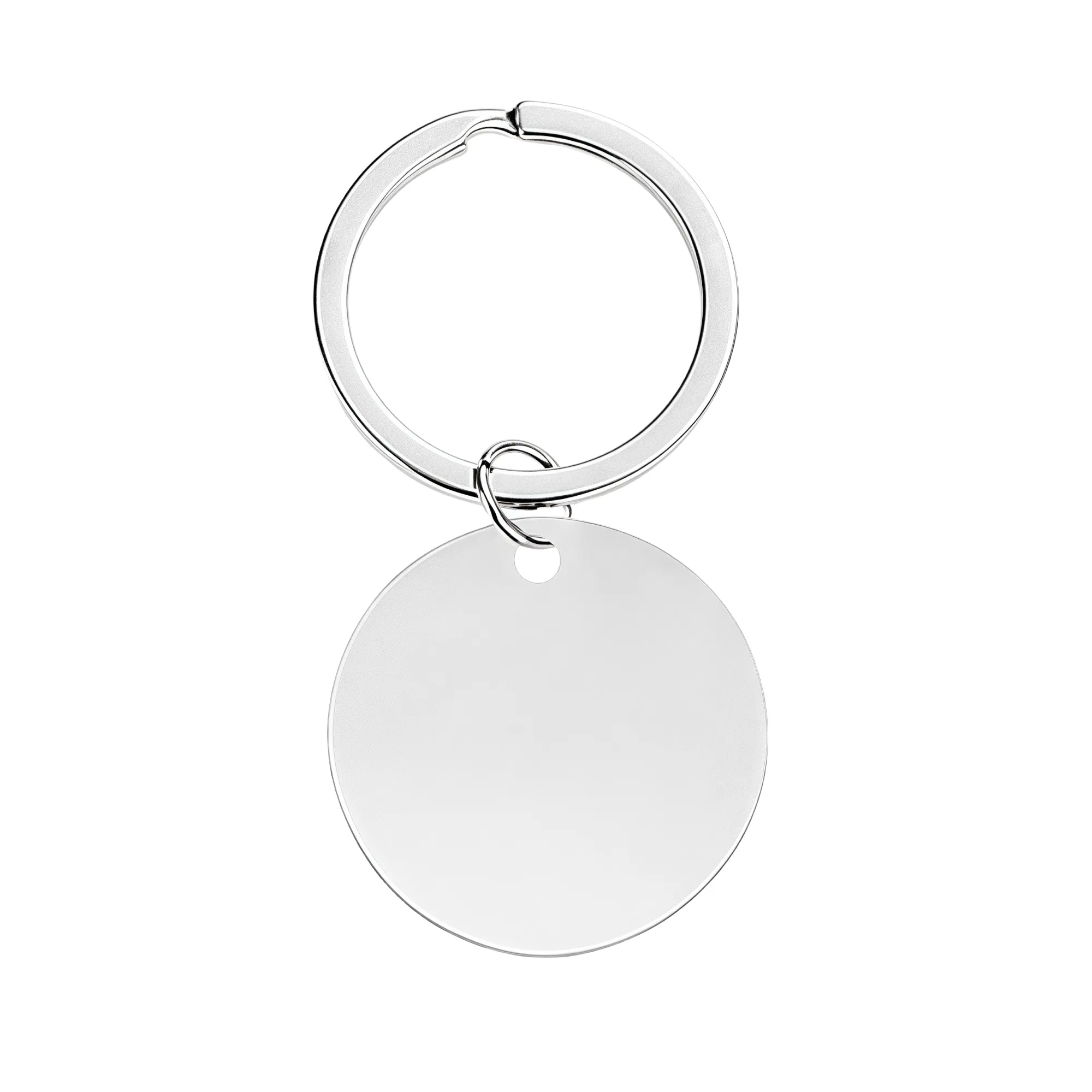 Steel Stainless Blank Tags Stamping Round Keychain 7