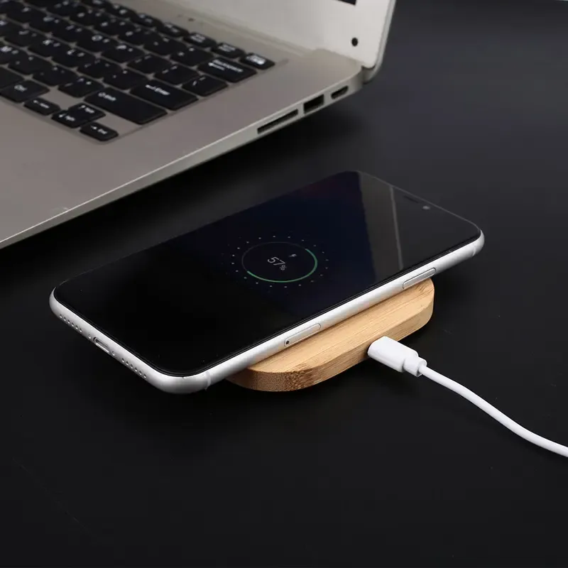 15W Bamboo Eco-Friendly Wireless Charger-Square 3