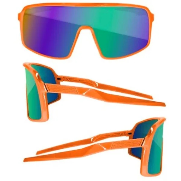 Sport Viper Mirror Sunglasses W/ 1 Color Lens Imprint 4