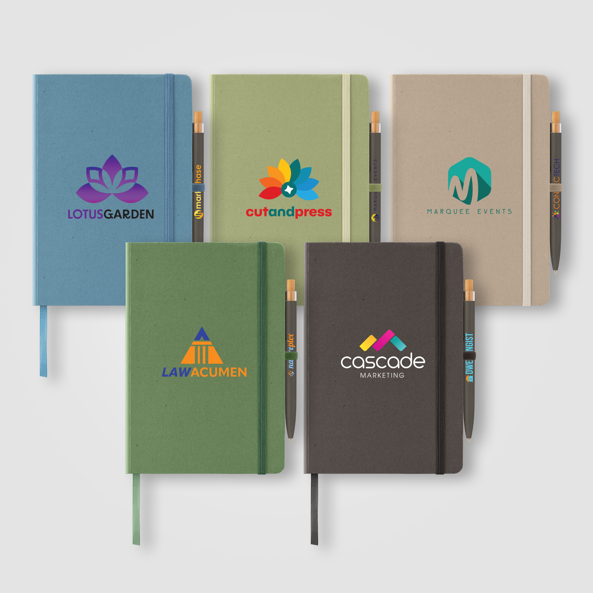 Terra Recycled Milk Carton Hard Cover A5 Notebook & Reborn Pen Set 1