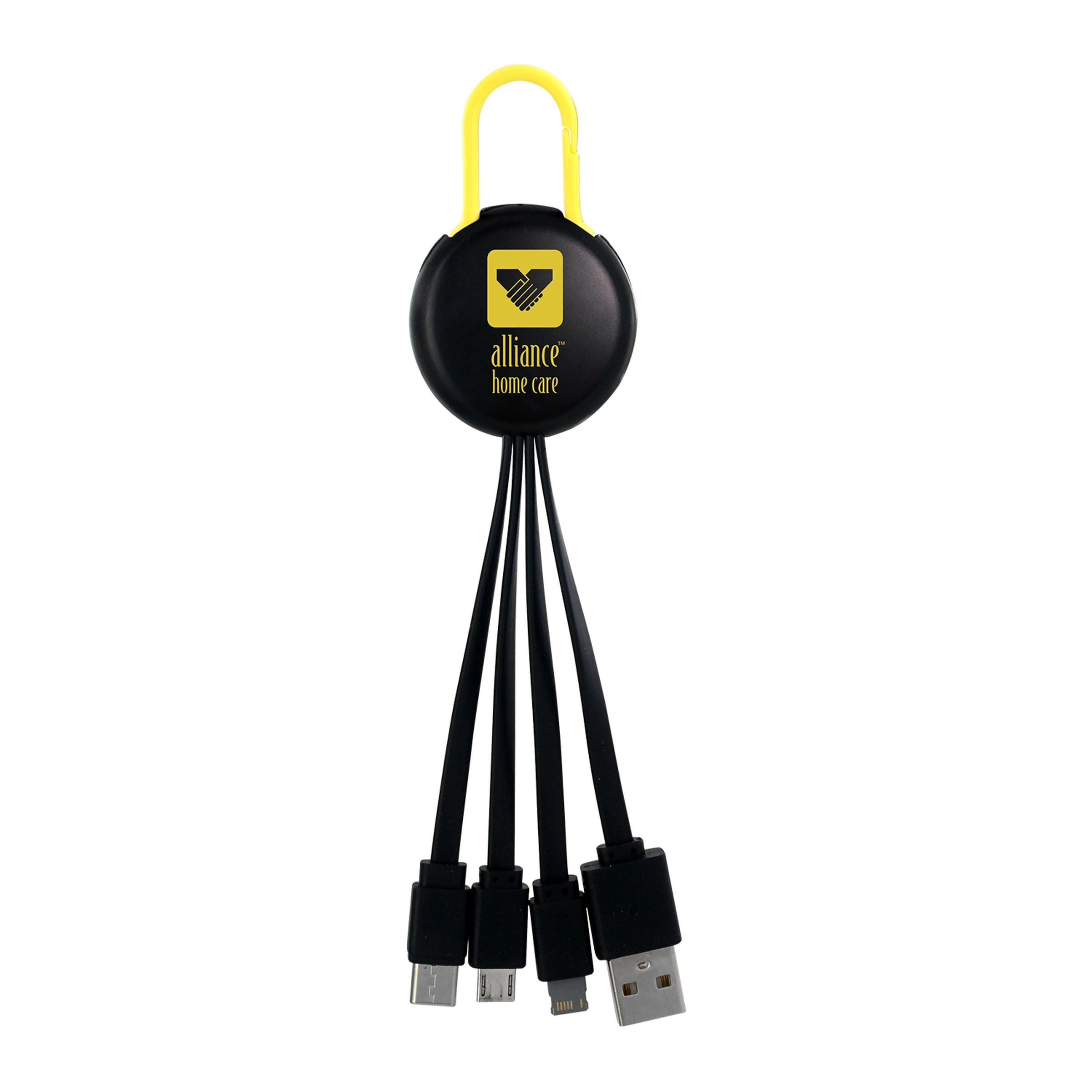 BLACK COLORFUL CLIP 3 IN 1 CHARGING CABLE 25