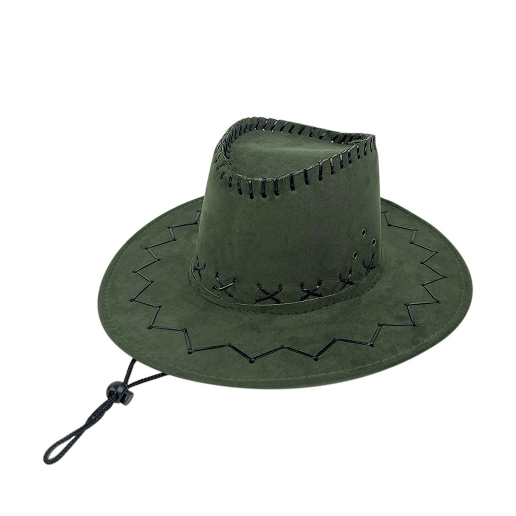 Windproof Cord Western Cowboy Outdoor Hat 4